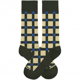 Чорапи Jimmy lion Evelina Kroon Pattern 3 long socks - Green (Dark Green / Light Yellow) чорапи,мъжки,чорапи,дамски,чорапи,jimmy,lion,evelina,kroon,pattern,3,long,socks,green,(dark,green,light,yellow)