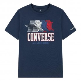 Детска тениска Converse kids Anniversary Of America short sleeve T-shirt - Blue (Converse Navy) детска,тениска,мъжки,тениски,дамски,тениски,converse,kids,anniversary,of,america,short,sleeve,t,shirt,blue,(converse,navy)