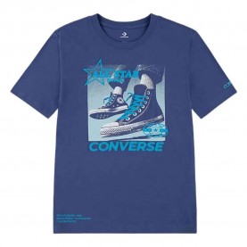 Детска тениска Converse kids Photo Real Sneaker short sleeve T-shirt - Blue (Indigo Storm) детска,тениска,мъжки,тениски,дамски,тениски,converse,kids,photo,real,sneaker,short,sleeve,t,shirt,blue,(indigo,storm)