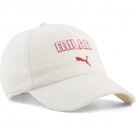 Шапка Puma AC Milan Culture Corduroy cap - White (Vapor Gray / For All Time Red) шапка,всички,шапки,puma,ac,milan,culture,corduroy,cap,white,(vapor,gray,for,all,time,red)
