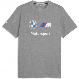 Тениска Puma BMW MMS Essential Logo short sleeve T-shirt - Grey (Medium Gray Heather) тениска,мъжки,тениски,дамски,тениски,puma,bmw,mms,essential,logo,short,sleeve,t,shirt,grey,(medium,gray,heather)