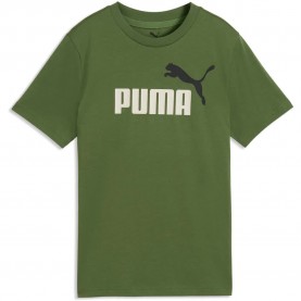 тениска,мъжки,тениски,дамски,тениски,puma,essential,2,color,nº1,logo,short,sleeve,t,shirt,green,(earthy,green)