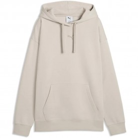 Суичър Puma Essential Centered Cat Logo Relaxed hoodie - Beige (Silver Fog) суичър,дамски,блузи,puma,essential,centered,cat,logo,relaxed,hoodie,beige,(silver,fog)