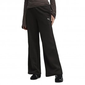 Анцуг Puma Essential Cat Standard Wide Leg sweat pants - Black (Puma Black) анцуг,мъжки,панталони,дамски,панталони,puma,essential,cat,standard,wide,leg,sweat,pants,black,(puma,black)