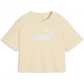 Тениска Puma Essential Cropped Nº1 Logo Relaxed short sleeve T-shirt - Beige (Buttercream) тениска,мъжки,тениски,дамски,тениски,puma,essential,cropped,nº1,logo,relaxed,short,sleeve,t,shirt,beige,(buttercream)