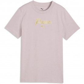Тениска Puma Essential Script Glitter short sleeve T-shirt - Beige (Misty Pink) тениска,мъжки,тениски,дамски,тениски,puma,essential,script,glitter,short,sleeve,t,shirt,beige,(misty,pink)