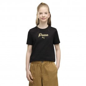Тениска Puma Essential Script Glitter short sleeve T-shirt - Black (Puma Black) тениска,мъжки,тениски,дамски,тениски,puma,essential,script,glitter,short,sleeve,t,shirt,black,(puma,black)