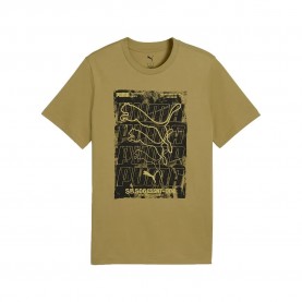 Тениска Puma Graphics Box short sleeve T-shirt - Yellow (Chai Latte) тениска,мъжки,тениски,дамски,тениски,puma,graphics,box,short,sleeve,t,shirt,yellow,(chai,latte)