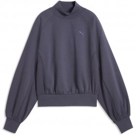 Блуза Puma Her Relaxed Mock Neck sweatshirt - Grey (Inky Depths) блуза,дамски,блузи,puma,her,relaxed,mock,neck,sweatshirt,grey,(inky,depths)