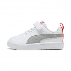 Детски маратонки Puma Rickie AC+ Infant trainers - White (Puma White / Gray Echo / Red Flash) детски,маратонки,мъжки,маратонки,дамски,маратонки,puma,rickie,ac+,infant,trainers,white,(puma,white,gray,echo,red,flash)