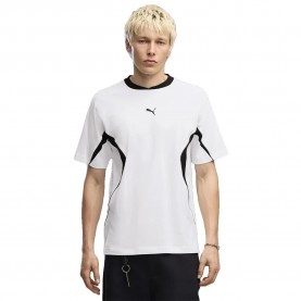 Тениска Puma Sport Relaxed Blocking short sleeve T-shirt - White (Puma White) тениска,мъжки,тениски,дамски,тениски,puma,sport,relaxed,blocking,short,sleeve,t,shirt,white,(puma,white)