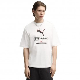 Тениска Puma Sport Street Boxy Graphic short sleeve T-shirt - White (Puma White) тениска,мъжки,тениски,дамски,тениски,puma,sport,street,boxy,graphic,short,sleeve,t,shirt,white,(puma,white)