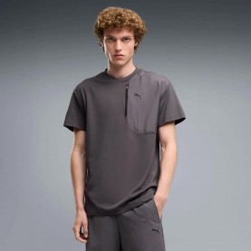 Тениска Puma Tech Pocket short sleeve T-shirt - Grey (Moody Gray) тениска,мъжки,тениски,дамски,тениски,puma,tech,pocket,short,sleeve,t,shirt,grey,(moody,gray)