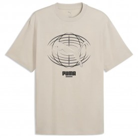 Тениска Puma Tech Relaxed Graphic short sleeve T-shirt - Beige (Silver Fog) тениска,мъжки,тениски,дамски,тениски,puma,tech,relaxed,graphic,short,sleeve,t,shirt,beige,(silver,fog)