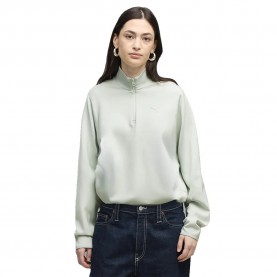 Блуза Puma Tech Sense Relaxed half zip sweatshirt - Green (Créme De Mint) блуза,дамски,блузи,puma,tech,sense,relaxed,half,zip,sweatshirt,green,(créme,de,mint)