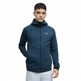 Блуза Puma Tech Slim Elevated full zip sweatshirt - Blue (Midnight Petrol) блуза,мъжки,пуловери,puma,tech,slim,elevated,full,zip,sweatshirt,blue,(midnight,petrol)