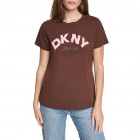 Тениска DKNY Arched short sleeve T-shirt - Brown (Chestnut / Blush Pink Brown) тениска,мъжки,тениски,дамски,тениски,dkny,arched,short,sleeve,t,shirt,brown,(chestnut,blush,pink,brown)