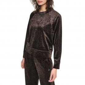 Блуза DKNY DW5900293 sweatshirt - Brown (Leopard Espresso Brown) блуза,дамски,блузи,dkny,dw5900293,sweatshirt,brown,(leopard,espresso,brown)