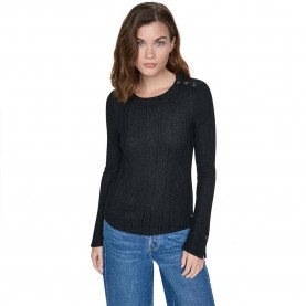 Фланелка с дълъг ръкав DKNY DW5900326 long sleeve top - Black (Black / Black) фланелка,с,дълъг,ръкав,дамски,топове,dkny,dw5900326,long,sleeve,top,black,(black,black)