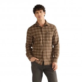 Риза с дълъг ръкав Wrangler 1 PKT long sleeve shirt - Brown (Kangaroo) риза,с,дълъг,ръкав,дамски,ризи,мъжки,ризи,wrangler,1,pkt,long,sleeve,shirt,brown,(kangaroo)