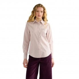 Риза с дълъг ръкав Wrangler 1 Pkt long sleeve shirt - Beige (Rose Brown) риза,с,дълъг,ръкав,дамски,ризи,мъжки,ризи,wrangler,1,pkt,long,sleeve,shirt,beige,(rose,brown)