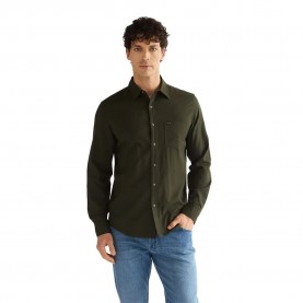Риза с дълъг ръкав Wrangler 1 PKT long sleeve shirt - Green (Rosin) риза,с,дълъг,ръкав,дамски,ризи,мъжки,ризи,wrangler,1,pkt,long,sleeve,shirt,green,(rosin)