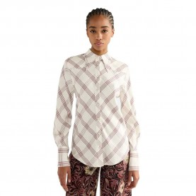 Риза с дълъг ръкав Wrangler Drama Collar long sleeve shirt - White (Bylthe) риза,с,дълъг,ръкав,дамски,ризи,мъжки,ризи,wrangler,drama,collar,long,sleeve,shirt,white,(bylthe)