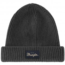 Шапка Wrangler Ribbed Wool beanie - Black (Dark Grey) шапка,всички,шапки,wrangler,ribbed,wool,beanie,black,(dark,grey)