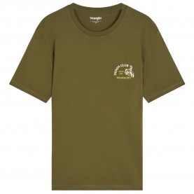Тениска Wrangler Small Graphic short sleeve T-shirt - Green (Olive Night) тениска,мъжки,тениски,дамски,тениски,wrangler,small,graphic,short,sleeve,t,shirt,green,(olive,night)