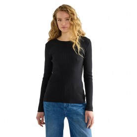 Тениска Wrangler Variegated Crew long sleeve T-shirt - Black (Black) тениска,мъжки,тениски,дамски,тениски,wrangler,variegated,crew,long,sleeve,t,shirt,black,(black)