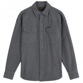 Риза с дълъг ръкав Wrangler Western long sleeve shirt - Grey (Black Heather) риза,с,дълъг,ръкав,дамски,ризи,мъжки,ризи,wrangler,western,long,sleeve,shirt,grey,(black,heather)