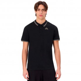 Kappa Ezio 2 short sleeve polo - Black (Black / Beige Taos / White) дамски,блузи,с,яка,мъжки,блузи,с,яка,kappa,ezio,2,short,sleeve,polo,black,(black,beige,taos,white)