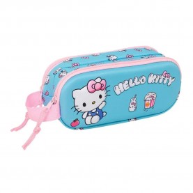 Safta Double 3D Hello Kitty pencil case - Blue (Multicolor) ученически,принадлежности,safta,double,3d,hello,kitty,pencil,case,blue,(multicolor)