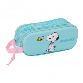 Safta Double 3D Snoopy pencil case - Blue (Multicolor) ученически,принадлежности,safta,double,3d,snoopy,pencil,case,blue,(multicolor)