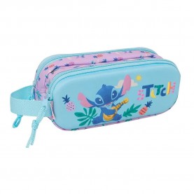 Safta Double 3D Stitch pencil case - Blue (Multicolor) ученически,принадлежности,safta,double,3d,stitch,pencil,case,blue,(multicolor)