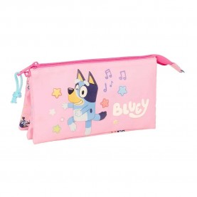 Safta Triple Bluey Dance pencil case - Pink (Multicolor) ученически,принадлежности,safta,triple,bluey,dance,pencil,case,pink,(multicolor)