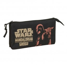 Safta Triple Mandalorian & Grogu pencil case - Black (Multicolor) ученически,принадлежности,safta,triple,mandalorian,&,grogu,pencil,case,black,(multicolor)