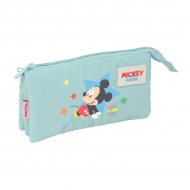 Safta Triple Mickey Mouse Baby pencil case - Blue (Multicolor) ученически,принадлежности,safta,triple,mickey,mouse,baby,pencil,case,blue,(multicolor)