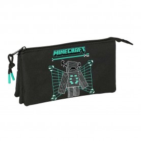 Safta Triple Minecraft Screen pencil case - Black (Multicolor) ученически,принадлежности,safta,triple,minecraft,screen,pencil,case,black,(multicolor)
