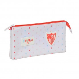 Safta Triple Sevilla FC Preschool pencil case - White (Multicolor) ученически,принадлежности,safta,triple,sevilla,fc,preschool,pencil,case,white,(multicolor)