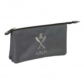 Safta El Pulpo Carbon pencil case - Grey (Multicolor) ученически,принадлежности,safta,el,pulpo,carbon,pencil,case,grey,(multicolor)