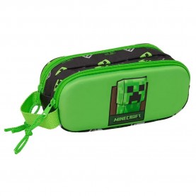 Safta Minecraft Double 3D pencil case - Green (Multicolor) ученически,принадлежности,safta,minecraft,double,3d,pencil,case,green,(multicolor)