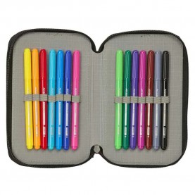 Safta Real Madrid 26/27 pencil case - White / Black (Multicolor) ученически,принадлежности,safta,real,madrid,26,27,pencil,case,white,black,(multicolor)
