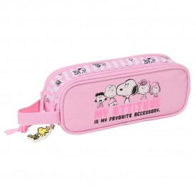 Safta Snoopy Double pencil case - Pink (Multicolor) ученически,принадлежности,safta,snoopy,double,pencil,case,pink,(multicolor)