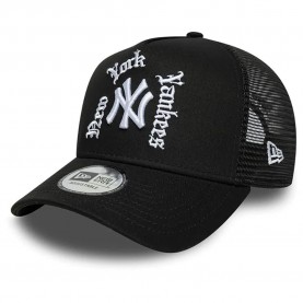 Шапка New era Wordmark Trucker New York Yankees cap - Black (Black) шапка,всички,шапки,new,era,wordmark,trucker,new,york,yankees,cap,black,(black)