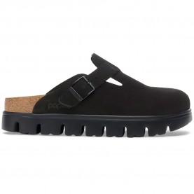 дамски,сандали,и,чехли,мъжки,сандали,мъжки,джапанки,и,чехли,birkenstock,boston,chunky,suede,leather,narrow,clogs,black,(black,black)
