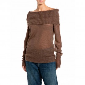 Блуза Replay DK001V.000.723VM sweater - Brown (Pantone 7596 U) блуза,мъжки,пуловери,дамски,пуловери,replay,dk001v.000.723vm,sweater,brown,(pantone,7596,u)