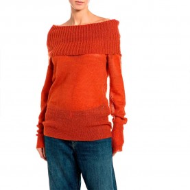 Блуза Replay DK001V.000.723VM sweater - Orange (Potter´S Clay) блуза,мъжки,пуловери,дамски,пуловери,replay,dk001v.000.723vm,sweater,orange,(potter´s,clay)