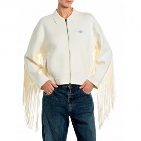 Блуза Replay DK0093.000.723VL full zip sweater - Beige (Gardenia) блуза,мъжки,пуловери,дамски,пуловери,replay,dk0093.000.723vl,full,zip,sweater,beige,(gardenia)