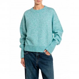 Блуза Replay DK009H.000.723TZ sweater - Blue (M91 Sky Green Melange) блуза,мъжки,пуловери,дамски,пуловери,replay,dk009h.000.723tz,sweater,blue,(m91,sky,green,melange)